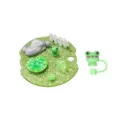 Süßer Glitzer Acryl Tassen Deckel Mikro Landschaft und Frosch Strohhalm Abdeckung. - Frosch Stil Fertiges Produkt