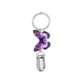 Tragbarer Schmetterling Hutclip für Taschen, stilvoller Metallring Reise Sonnenhut Halter. - Violetter Schmetterling