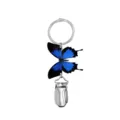 Blauer Schmetterling tragbarer Hutclip für Reisetasche Taschenanhänger Sonnenhut Halter - Blau-Schwarzer Schmetterling