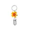 Sonnenhutclip fuer Handtasche tragbarer Kappenhalter Blumenanhaenger Metallverschluss Deko - Gelb Geblümt
