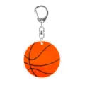 Basketball Acrylic Keychain Metal Ring Sport Pendant Cute Key Chain Holder Gift Item - Basketball Keychain / 5cm / Orange