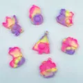 Natale silicone push pop bolla fidget giocattolo portachiavi set, mini giocattoli antistress. - Mix Rosso Porpora