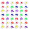 Detailed view of transparent mini marble maze cubes featuring colorful tracks and steel balls. - Balance Bead Maze / 3.5x3.5x1.8cm / Mixed