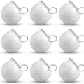 Vue détaillée du porte-clés puzzle 3D en forme de balle de golf, pendentif de sac éducatif. - Balle Puzzle Golf / 11.00g / Blanc