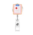 Niedlicher medizinischer Silikon Ausweishalter Clip Cartoon Clipboard für Krankenschwester ID - Notizbuch