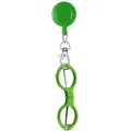 Portatarjetas retráctil verde para enfermera con mini cortador portátil para uso médico diario - Verde