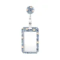 Einziehbare Ausweishalter und Kartenhüllen Set mit blauem Blumenmuster für das Büro. - Stil 9