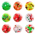 Set de bolas antiestrés navideñas, juguetes sensoriales transparentes con dijes. - 3.5cm (1 Pieza/Paquete) / Mezclado