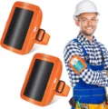 Portabadge da braccio in pelle PU con fascia elastica e fibbia per tessere di lavoro. - Borsa Singola / Arancione