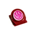 Bunter Smiley Magnetclip für Kühlschrank, niedlicher Harz Notizen Halter Büro Weißwand Tafel. - Rot