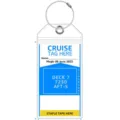 Cruise luggage tag clear PVC holder with steel loop for travel suitcase ID card badge. - 19x9cm / 1 Piece