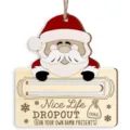 Wooden Christmas Santa Claus hanging sign holiday party tree decoration wooden ornament - Santa Claus 3