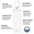 Cruise luggage tag transparent PVC vertical travel bag label with steel ring waterproof holder - 6.4x18.7cm / 1 Piece
