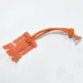 Orange outdoor multi-functional buckle with elastic cord for backpack webbing and storage. - Orange