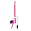 Juego de bolígrafos de llavero de enfermera retráctil con luz cuerda de resorte - Rosa rojo
