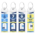 Clear PVC cruise luggage tags with steel loops and custom ship name inserts for travel. - 6.4x18.7cm / Set of 4