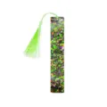 Marque-page en acrylique a paillettes colorees avec gland vert pour les amoureux de lecture - 14*2.5CM / Vert