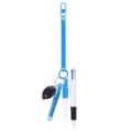 Juego de llavero con cordón retráctil para enfermera con bolígrafos multicolores y mini luz LED. - Azul