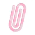 Marcapáginas de clip de acrílico a cuadros rosas, lindo colgante de bricolaje y papelería estética. - Rosa