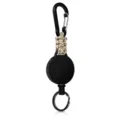 Retractable carabiner keychain with tactical paracord and heavy duty badge reel for outdoor. - Multicolor