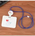 Einziehbarer Ausweishalter mit Stethoskop Motiv und blauem Lanyard für medizinisches Personal. - Stethoskop-Druck / Stil 2 (Blaues Stethoskop) / Blau