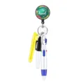 Nurse badge reel pen set with retractable clip, cute floral ID holder and mini pens. - Style 2