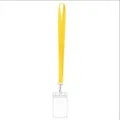 Gelbes Polyester Lanyard mit Metallhaken und klarem PVC Ausweishalter für ID Karten. - Gelb