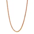 Gold-plated pink crystal tennis necklace detail, elegant shimmering rhinestone clavicle chain - Pink