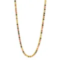 Goldfarbene mehrfarbige Kristall Tennis Halskette, schicke Choker Schmuck Damen. - bunt