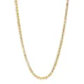 Gold rhinestone tennis necklace for women, elegant 18k gold plated choker sparkling crystal. - White