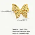 Gold stainless steel textured butterfly brooch fashion jewelry accessory with detailed size. - 3D Butterfly Style (RT36XZ) / Gold