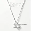Stainless steel square zircon necklace, elegant silver pendant chain for women and girls daily wear. - Square Pendant Necklace (RT140XL-1)