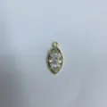 Ciondolo Zirconia Taglio Marquise Placcato Oro Accessorio Gioiello DIY Componente - Marquise (Q1-03) / Oro