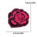 Exquisite black and pink rose embroidery patch, perfect for DIY clothing decoration. - Black and Pink Rose Style (PE19719CT)
