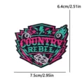 Punk style embroidered patch with cool letter and skull design, durable clothing accessory. - Fluorescent Punk Letter Slogan Style (PE19724CT)