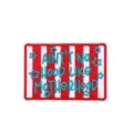 Kleurrijke gestreepte letter geborduurde patch DIY kleding decoratie ster badge - Motherhood (PE19745CT) / Rood en wit gestreept