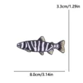 Cartoon trout embroidered patch DIY fishing hat backpack clothing outdoor badge 8cm - Cartoon Trout Style (PE19045CT)