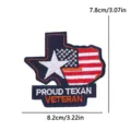 US Texas state flag embroidered patch patriotic veteran tactical badge morale applique - Texas Shaped Patch (PE19246CT)