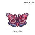 Exquisite butterfly embroidery patch DIY decorative cloth applique with size specifications main view - Butterfly Style (PE18015CT)