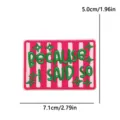 Kleurrijke geborduurde patch met grappige quote voor DIY T-shirt kleding decoratie. - Omdat Ik Het Zei (PE19747CT) / Roze Wit Gestreept