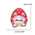 Bonito parche bordado gato dibujos animados fresa DIY accesorio de ropa insignia. - Combo Gato Fresa (PE16467CT)