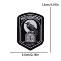 Halloween gothic raven skull embroidered patch clothing DIY badge decorative sticker apparel accessory - Raven Graveyard Style (PE19261CT)