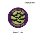 Halloween embroidered bat patch glow in the dark spooky badge for clothing hats decor - Night Flyers Style (PE19262CT)