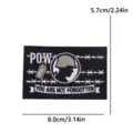 US veteran POW military embroidered patch tactical morale badge hook and loop applique 5.7x8cm - POW Black Patch (PE19245CT)