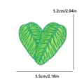 Parche bordado en forma de corazon de hoja verde DIY ropa sombrero bolsa reparacion 5cm - Hoja de Corazón Verde (PE17061CT)