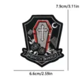 Gothic coffin embroidered patch appliques DIY iron on badge punk clothing decor! - Dreams of Darkness Style (PE19264CT)