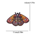 Embroidered moth patch DIY decorative applique, beautiful butterfly badge accessory for clothes. - Creative Butterfly Moth Style (PE18017CT)