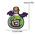 Parche bordado de alas de murciélago de poción mágica de Halloween insignia decorativa termoadhesiva - Estilo Poción Mágica (PE19758CT)