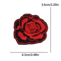 Red black rose embroidery patch DIY clothing accessory 5.6x6.3cm decorative appliqué - Red and Black Rose Style (PE19720CT)