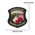 US veterans day embroidered patch tactical military morale badge with American flag design - Snow Mountain Green Shield Patch (PE19248CT)